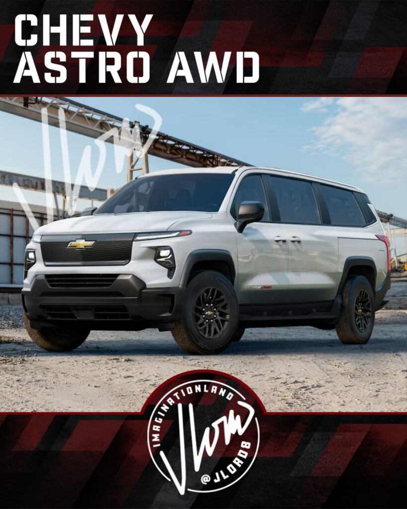 Virtually Reborn 2026 Chevrolet Astro 4WD Minivan Combines Silverado